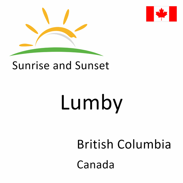 Sunrise and sunset times for Lumby, British Columbia, Canada