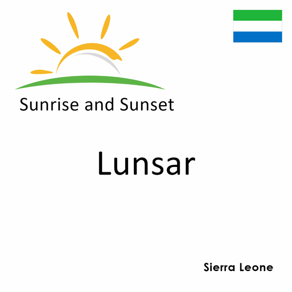 Sunrise and sunset times for Lunsar, Sierra Leone