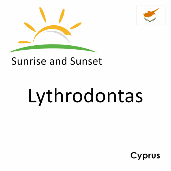 Sunrise and sunset times for Lythrodontas, Cyprus