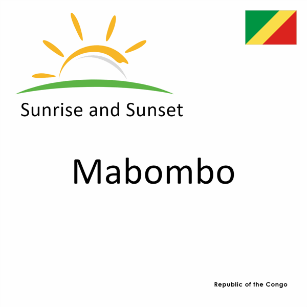 Sunrise and sunset times for Mabombo, Republic of the Congo