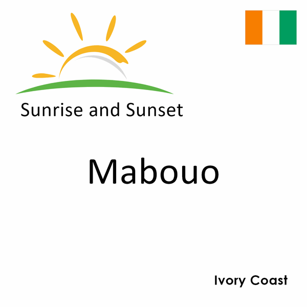 Sunrise and sunset times for Mabouo, Ivory Coast