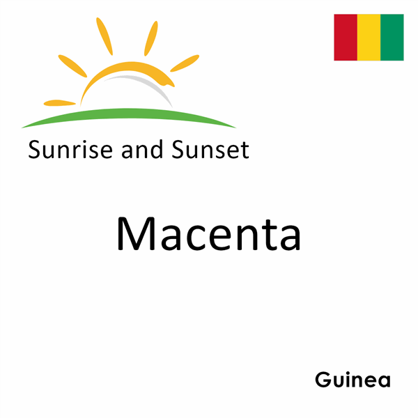 Sunrise and sunset times for Macenta, Guinea
