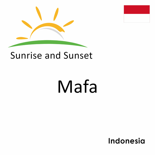 Sunrise and sunset times for Mafa, Indonesia