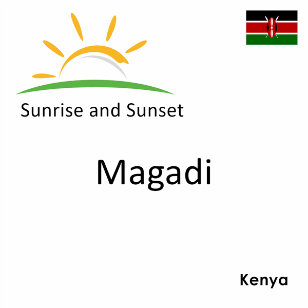 Sunrise and sunset times for Magadi, Kenya
