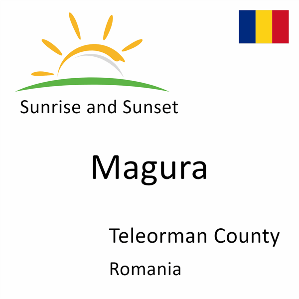 Sunrise and sunset times for Magura, Teleorman County, Romania