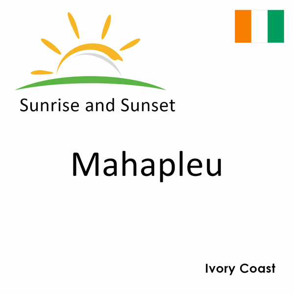 Sunrise and sunset times for Mahapleu, Ivory Coast