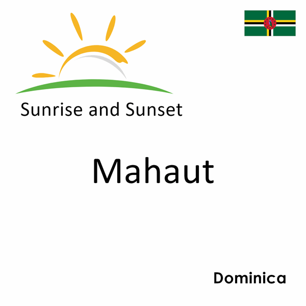 Sunrise and sunset times for Mahaut, Dominica