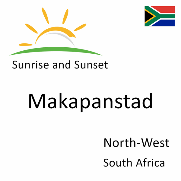 Sunrise and sunset times for Makapanstad, North-West, South Africa