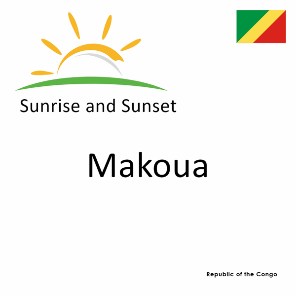 Sunrise and sunset times for Makoua, Republic of the Congo