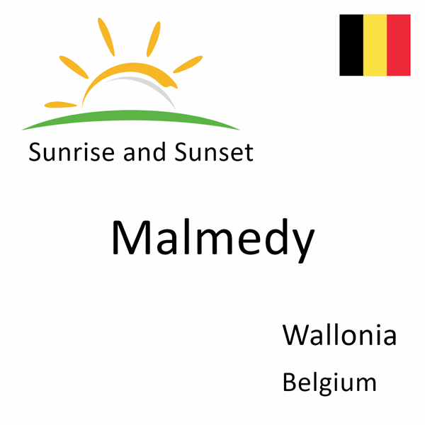 Sunrise and sunset times for Malmedy, Wallonia, Belgium