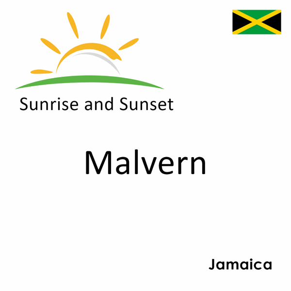 Sunrise and sunset times for Malvern, Jamaica