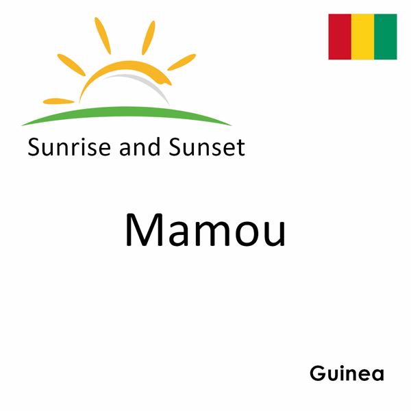 Sunrise and sunset times for Mamou, Guinea