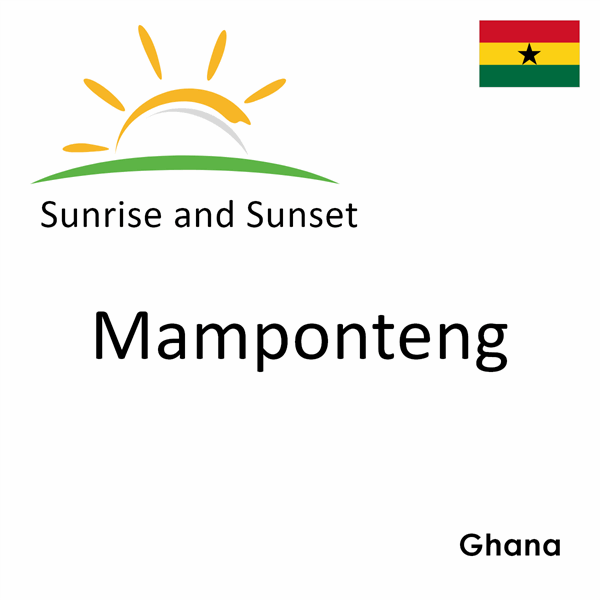 Sunrise and sunset times for Mamponteng, Ghana