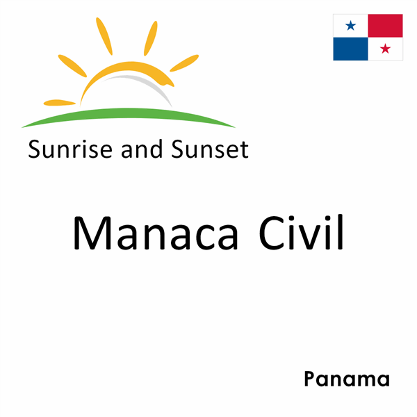 Sunrise and sunset times for Manaca Civil, Panama