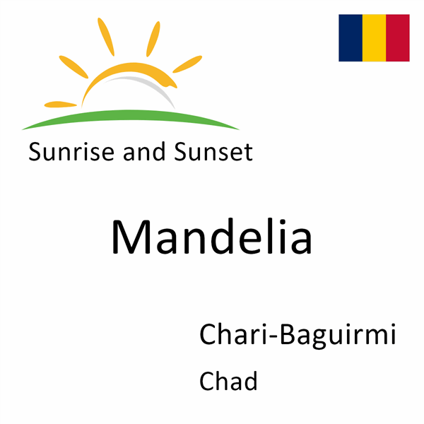 Sunrise and sunset times for Mandelia, Chari-Baguirmi, Chad