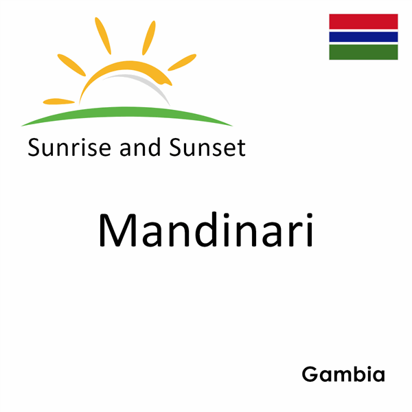 Sunrise and sunset times for Mandinari, Gambia