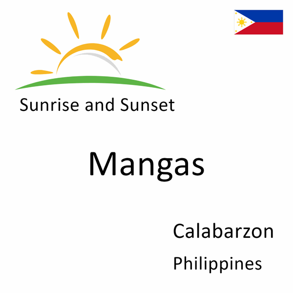 Sunrise and sunset times for Mangas, Calabarzon, Philippines