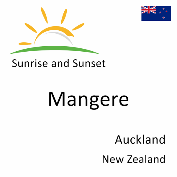 Sunrise and sunset times for Mangere, Auckland, New Zealand
