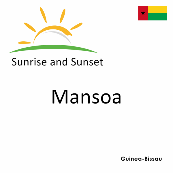 Sunrise and sunset times for Mansoa, Guinea-Bissau