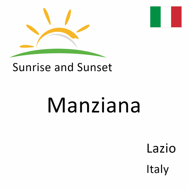 Sunrise and sunset times for Manziana, Lazio, Italy