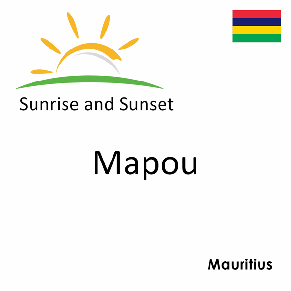 Sunrise and sunset times for Mapou, Mauritius