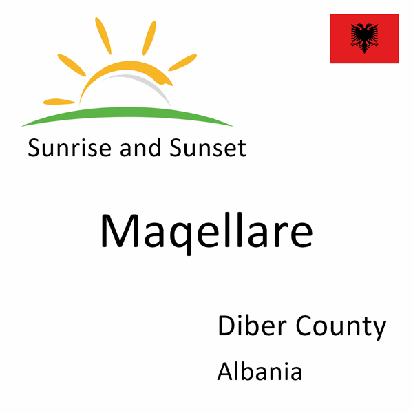 Sunrise and sunset times for Maqellare, Diber County, Albania