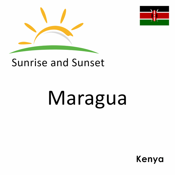 Sunrise and sunset times for Maragua, Kenya