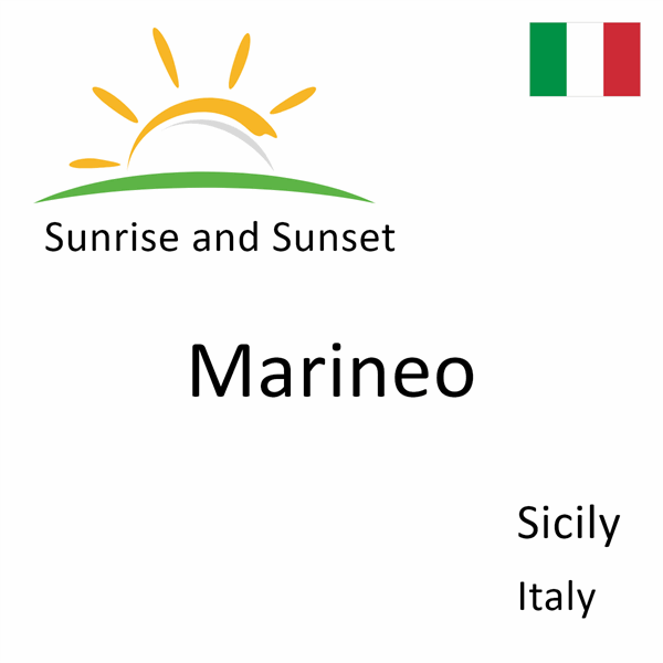 Sunrise and sunset times for Marineo, Sicily, Italy