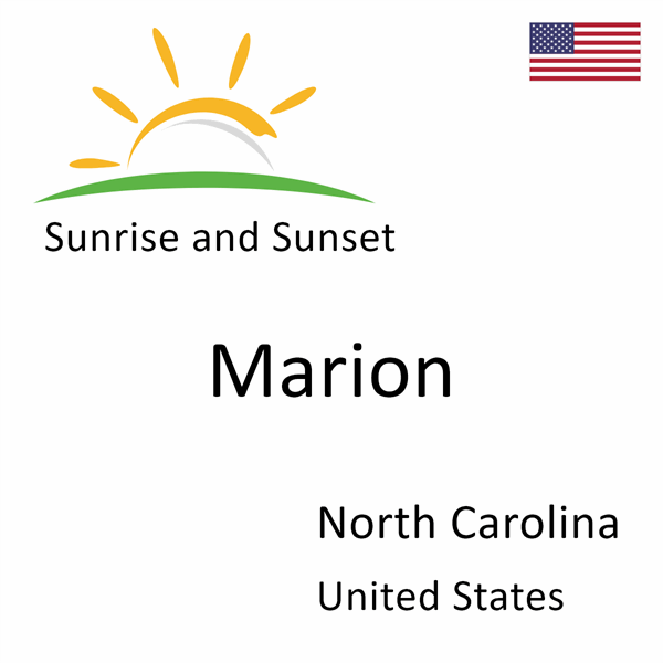 Sunrise and sunset times for Marion, North Carolina, United States