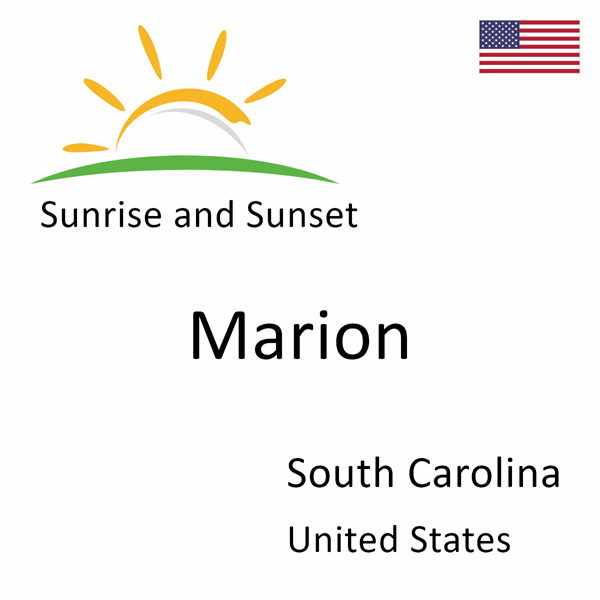 Sunrise and sunset times for Marion, South Carolina, United States