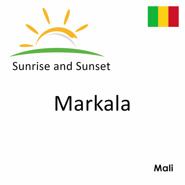 Sunrise and sunset times for Markala, Mali