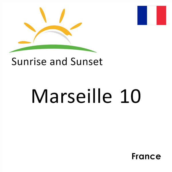 Sunrise and sunset times for Marseille 10, France