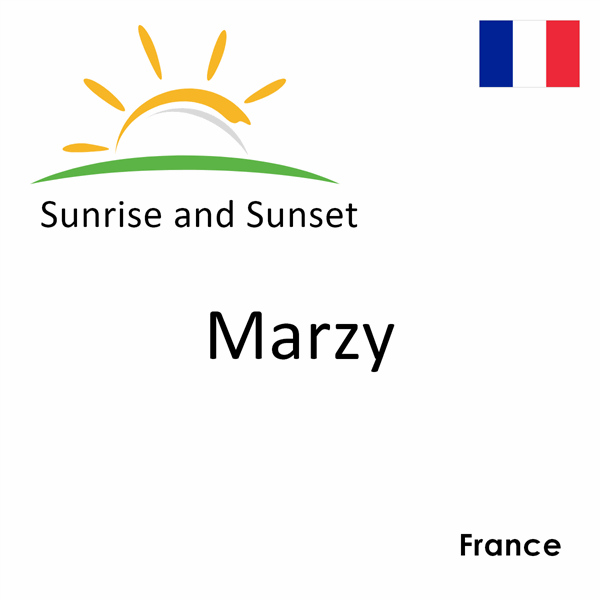 Sunrise and sunset times for Marzy, France