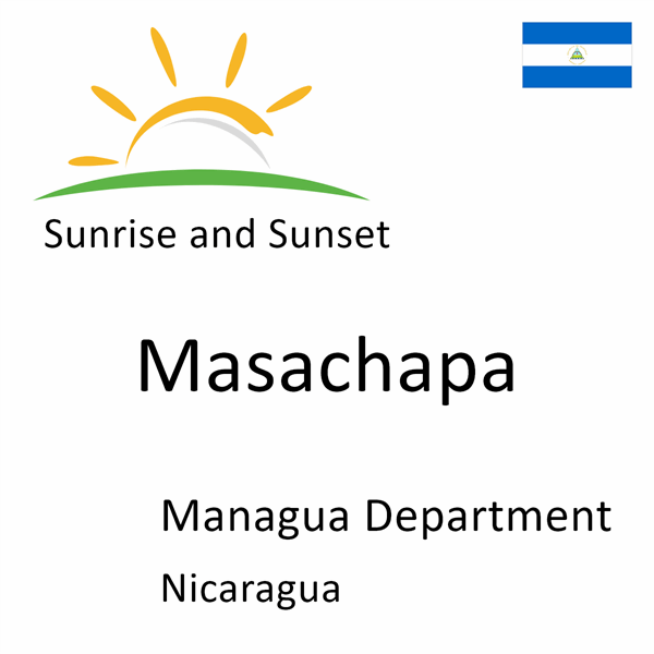 Sunrise and sunset times for Masachapa, Managua Department, Nicaragua