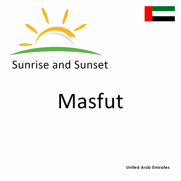 Sunrise and sunset times for Masfut, United Arab Emirates