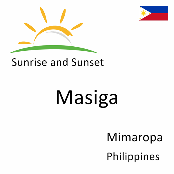 Sunrise and sunset times for Masiga, Mimaropa, Philippines