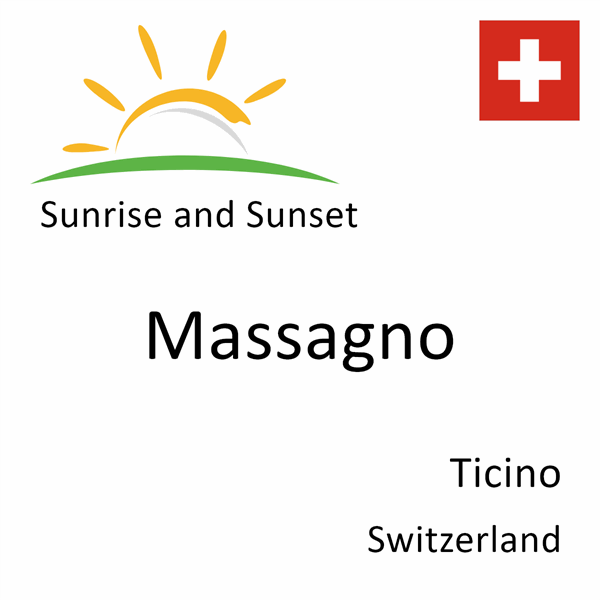 Sunrise and sunset times for Massagno, Ticino, Switzerland