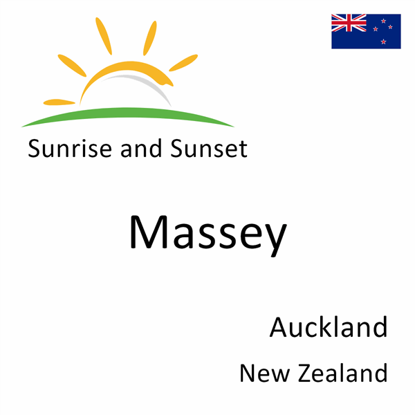 Sunrise and sunset times for Massey, Auckland, New Zealand
