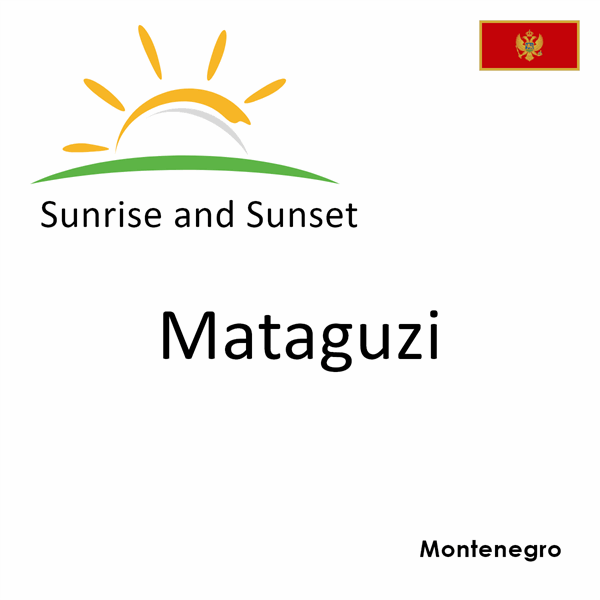 Sunrise and sunset times for Mataguzi, Montenegro