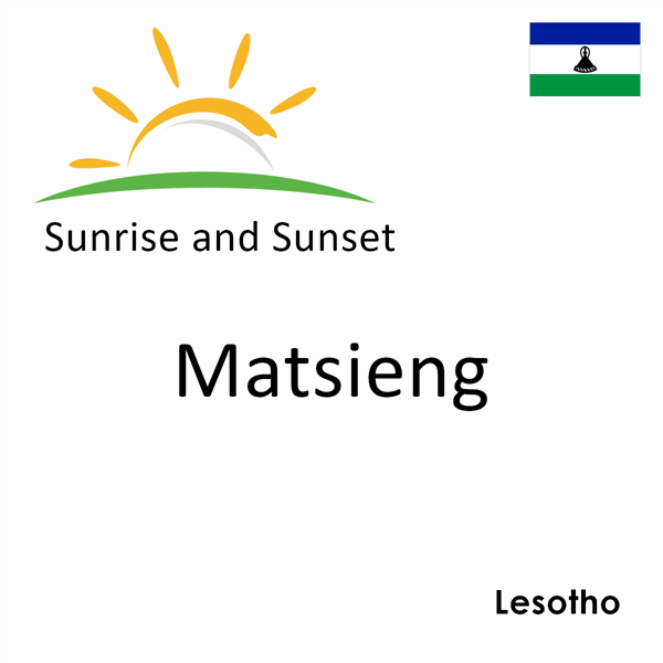 Sunrise and sunset times for Matsieng, Lesotho