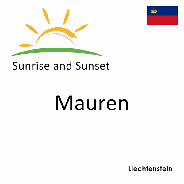 Sunrise and sunset times for Mauren, Liechtenstein