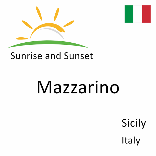 Sunrise and sunset times for Mazzarino, Sicily, Italy