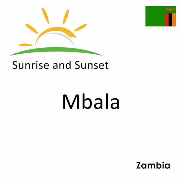 Sunrise and sunset times for Mbala, Zambia
