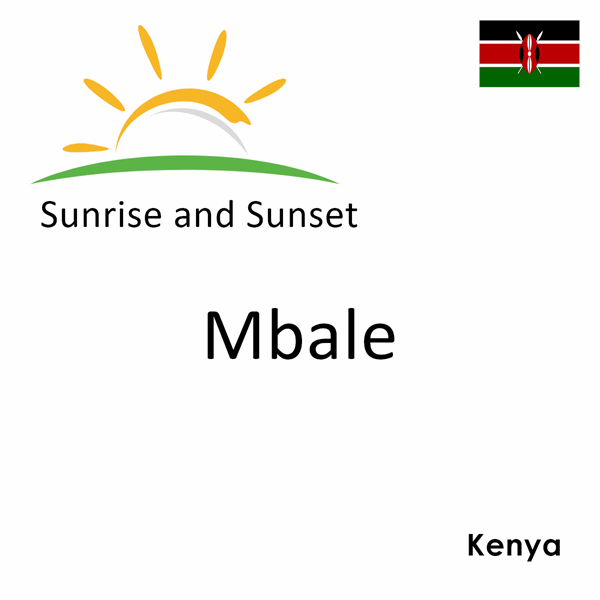 Sunrise and sunset times for Mbale, Kenya