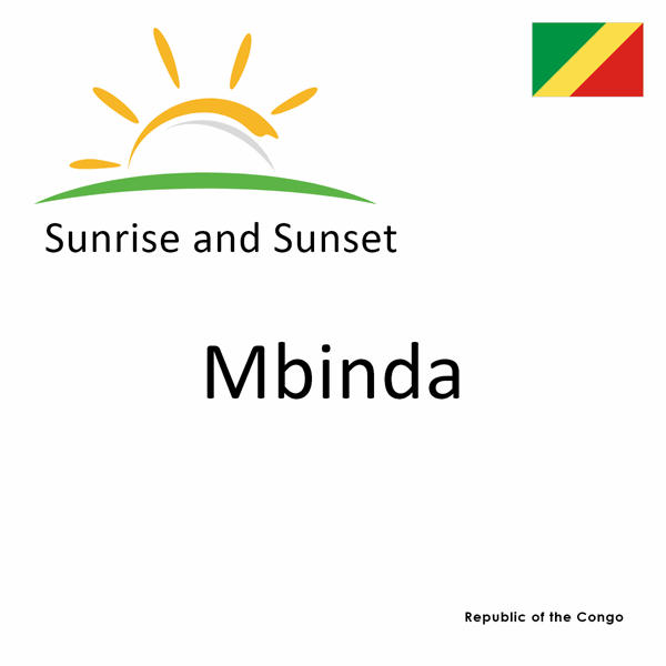Sunrise and sunset times for Mbinda, Republic of the Congo