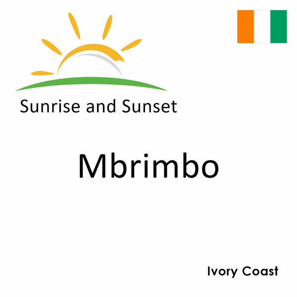 Sunrise and sunset times for Mbrimbo, Ivory Coast