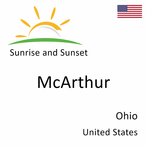 Sunrise and sunset times for McArthur, Ohio, United States