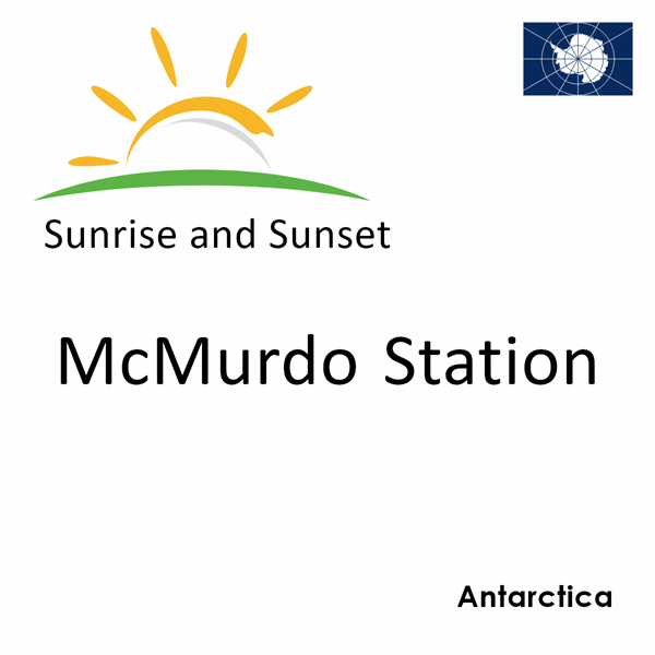 Sunrise and sunset times for McMurdo Station, Antarctica