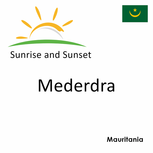 Sunrise and sunset times for Mederdra, Mauritania