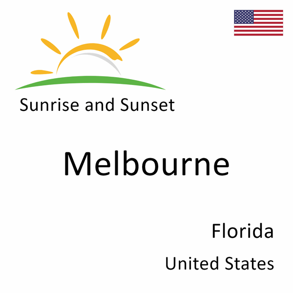 Sunrise and sunset times for Melbourne, Florida, United States